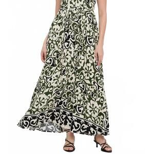 NEW MEET ME IN SANTORINI scroll maxi dress in olive